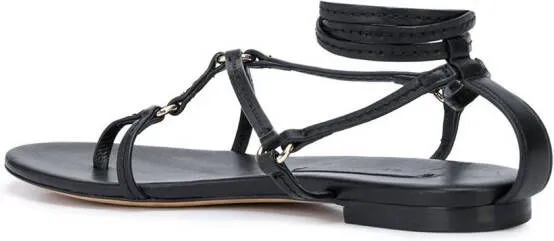 3.1 Phillip Lim ankle strap ring detail sandals Black