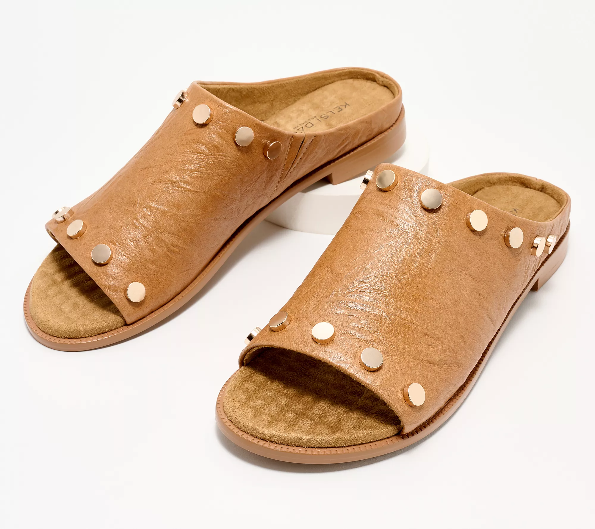 "As Is" Kelsi Dagger Leather Studded Sandals - Reef