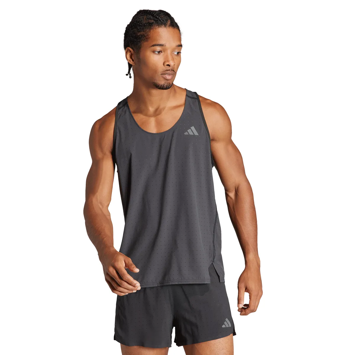 adidas Adizero Singlet - Mens - Black