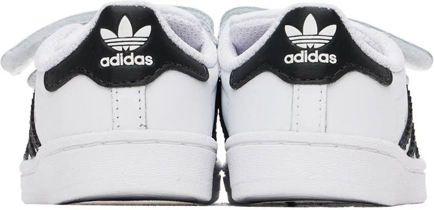 Adidas Kids Baby White & Black Superstar Sneakers