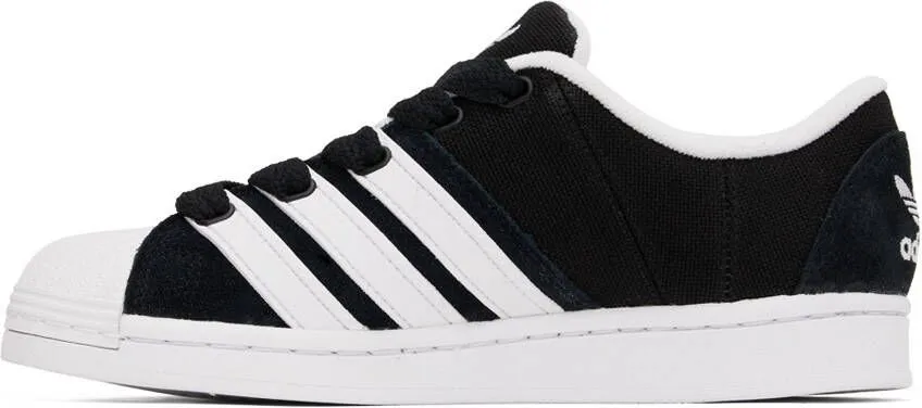 Adidas Originals Black & White Superstar Supermodified Sneakers