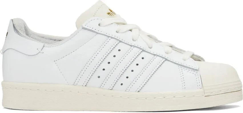 Adidas Originals White & Beige Superstar 82 Sneakers