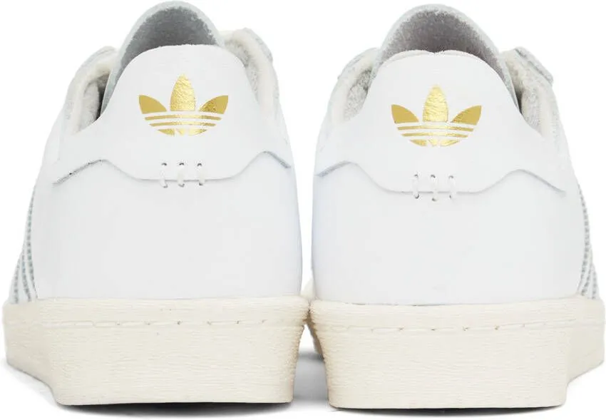 Adidas Originals White & Beige Superstar 82 Sneakers