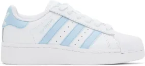 Adidas Originals White & Blue Superstar XLG Sneakers