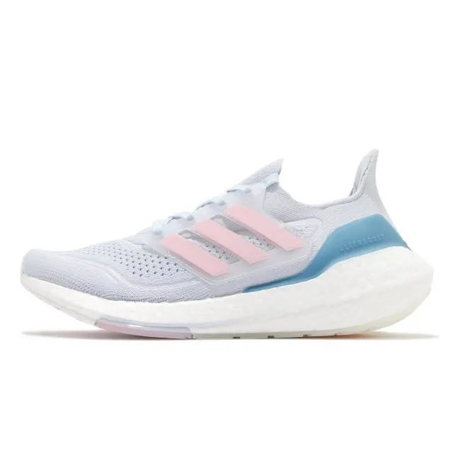 Adidas ultraboost 21 w grey pink blue women jogging running lifestyle fy0395