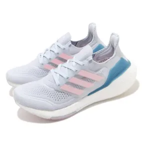 Adidas ultraboost 21 w grey pink blue women jogging running lifestyle fy0395