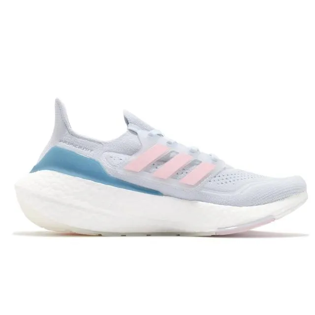 Adidas ultraboost 21 w grey pink blue women jogging running lifestyle fy0395