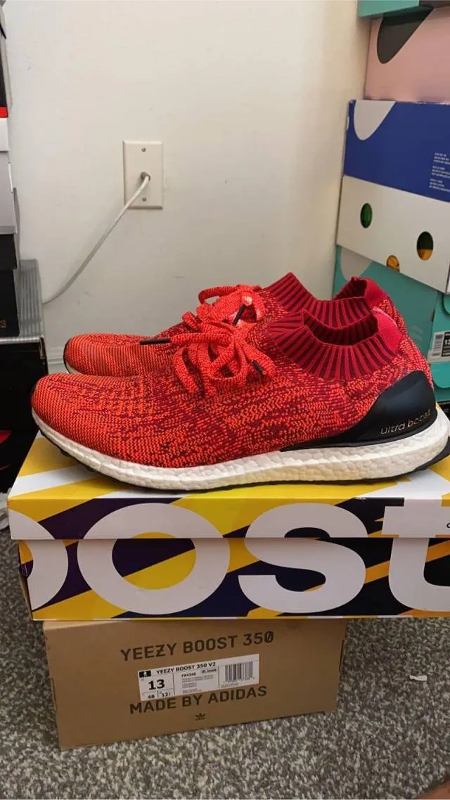 Adidas ultraboost uncaged solar red