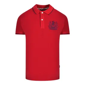 Aquascutum Aldis Tipped Red Polo Shirt