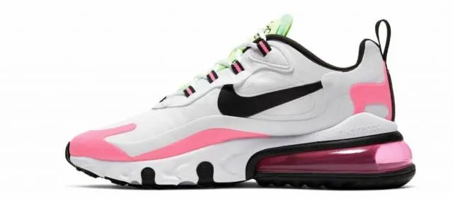 Authentic nike air max 270 react white black hyper pink cj0619 101 women size