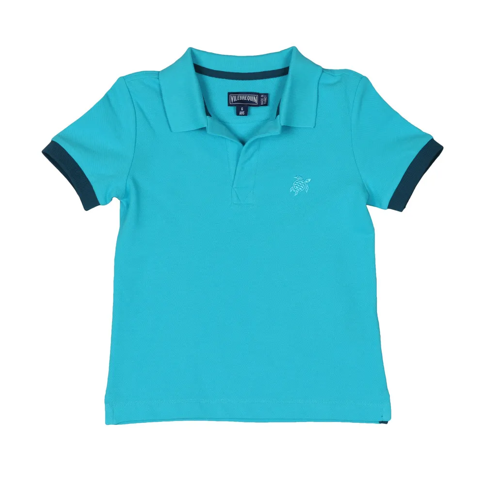 Boys Blue Pantin Pique Polo Shirt