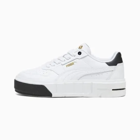 Cali Court Leather Sneakers - Girls 8-16 years | PUMA White-PUMA Black | PUMA Cali | PUMA 