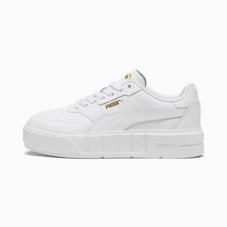 Cali Court Leather Sneakers - Girls 8-16 years | PUMA White-PUMA Gold | PUMA Cali | PUMA 