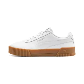 Carina Leather Women's Sneakers | Puma White-Puma White-Gum | PUMA Shop All Puma | PUMA 