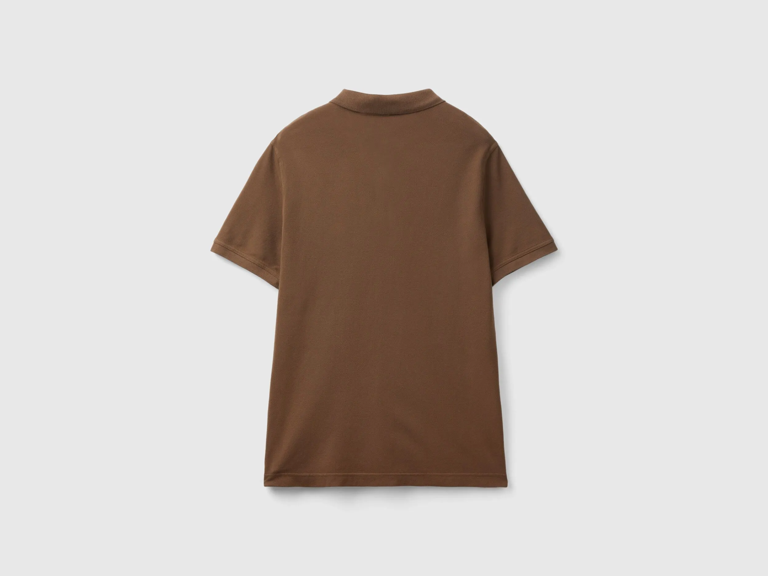 Coffee regular fit polo - Brown | Benetton