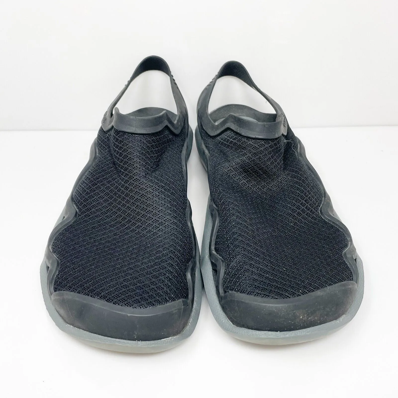 Crocs Mens Swiftwater Black Round Toe Slip On Sandals Size 9