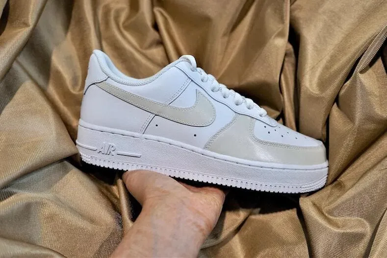 CUSTOM AIR FORCE 1 BEIGE NIKE AIR FORCE 1