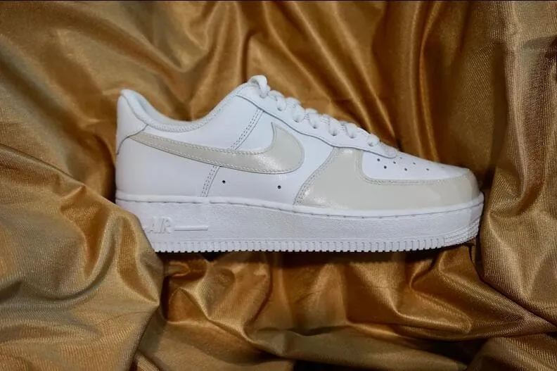 CUSTOM AIR FORCE 1 BEIGE NIKE AIR FORCE 1