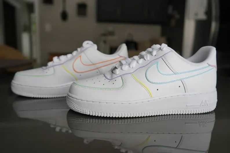 Custom Nike Air Force 1 Painted Color