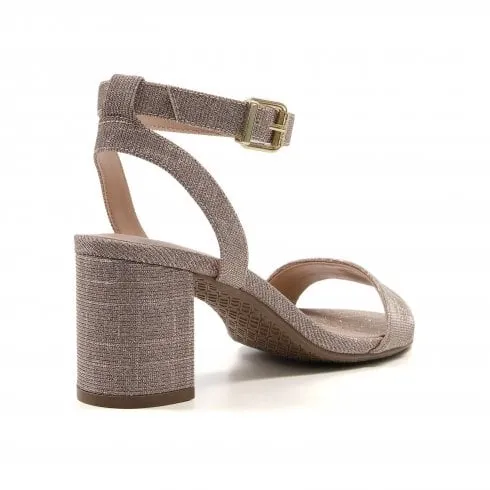 Dune London Meye | Rose Gold | Women's Classic Block-Heeled Sandals