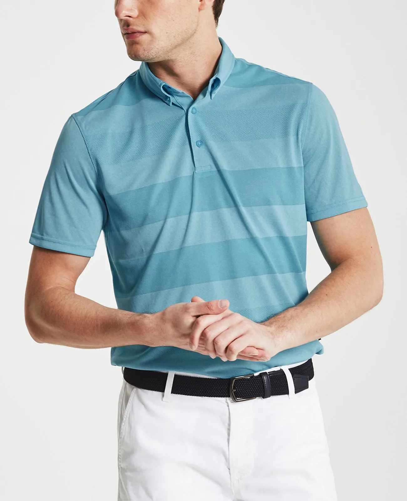     Hansen Stripe Polo   Green Label Collection  