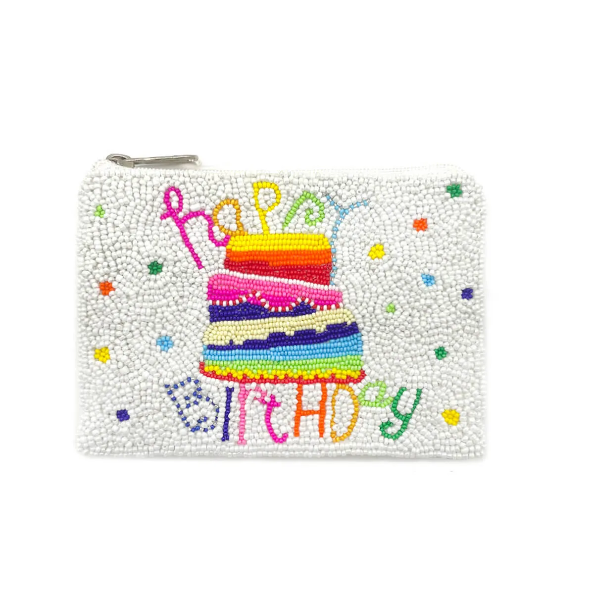 ----------Happy Birthday Beaded Coin Bag---------