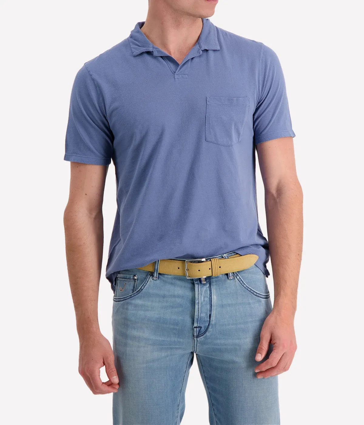 Hartford Pique Polo in Horizon Blue