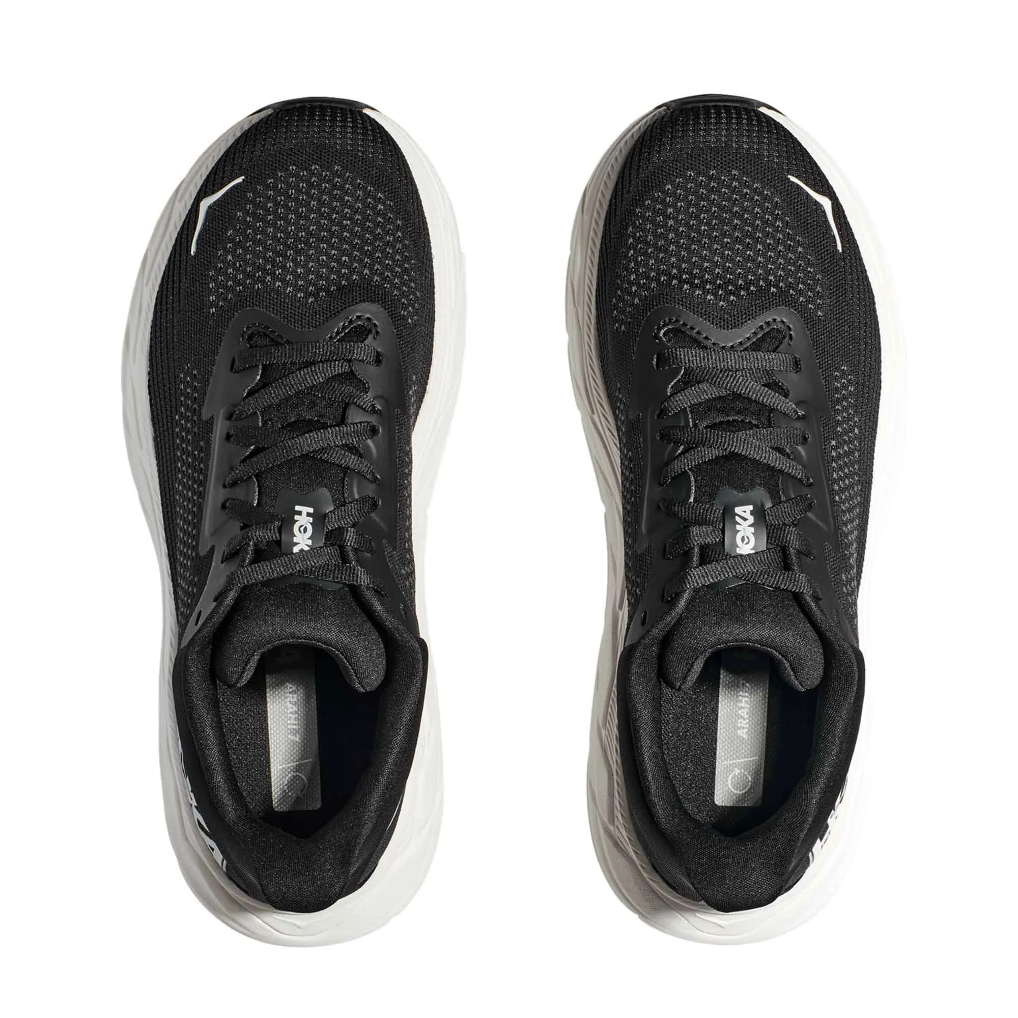 Hoka  Arahi 7 Wide 2E Mens Running Shoes Black/White