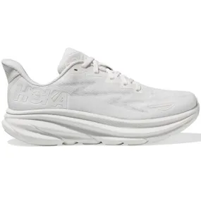 HOKA ONE ONE Women's Clifton 9 - White / White (Wide Width)