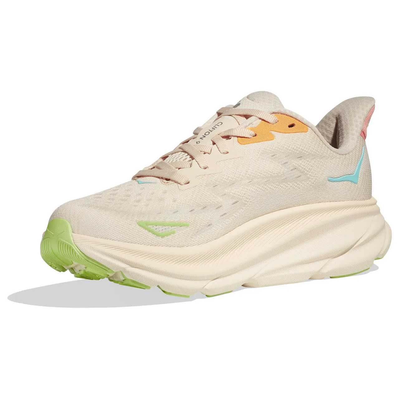 HOKA ONE ONE Women's Clifton 9 -Vanilla / Astral (Wide Width) 