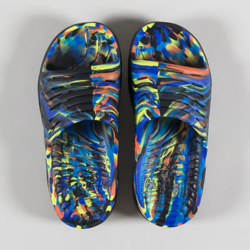 HOKA Ora Recovery Slide Swirl Black Diva Blue