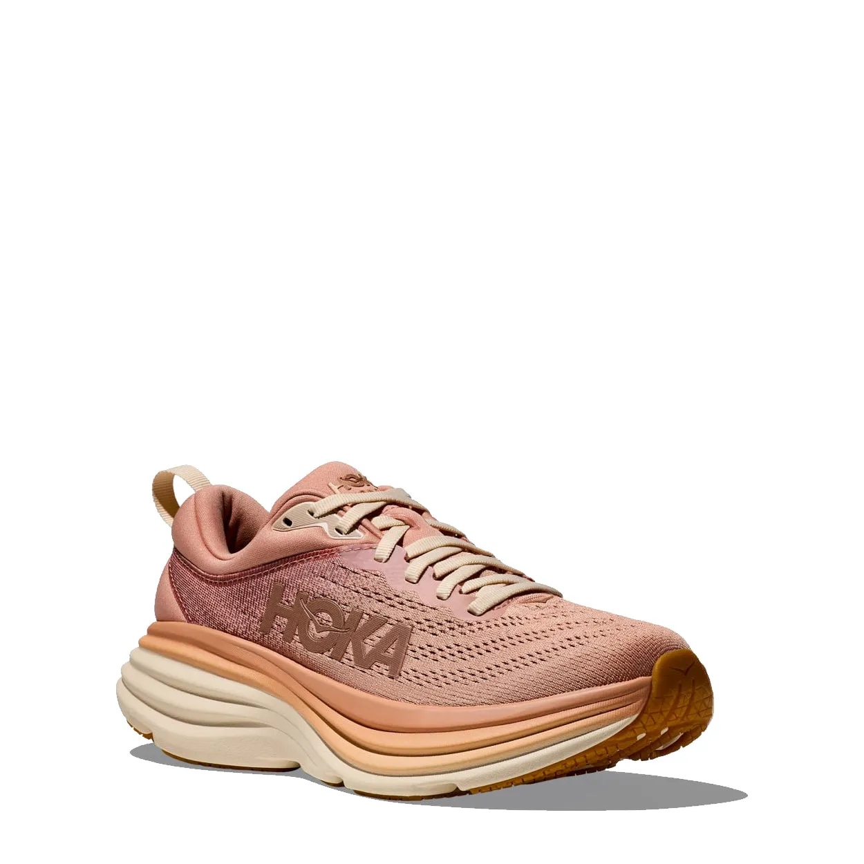 Hoka Womens Bondi 8 Trainer Sandstone / Cream