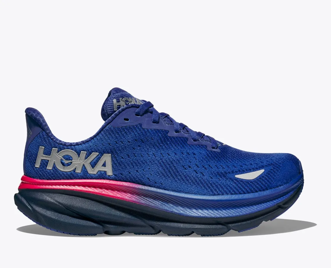 HOKA WOMENS CLIFTON 9 GTX -DAZZLING BLUE/EVENING SKY