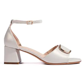 Light gray high-heeled sandals by Sergio Leone grey