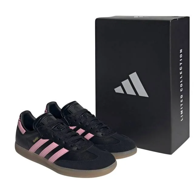 Lionel messi x adidas samba (inter miami cf away kit/ core black/ light pink/ gum) men us 8-13 ih8157