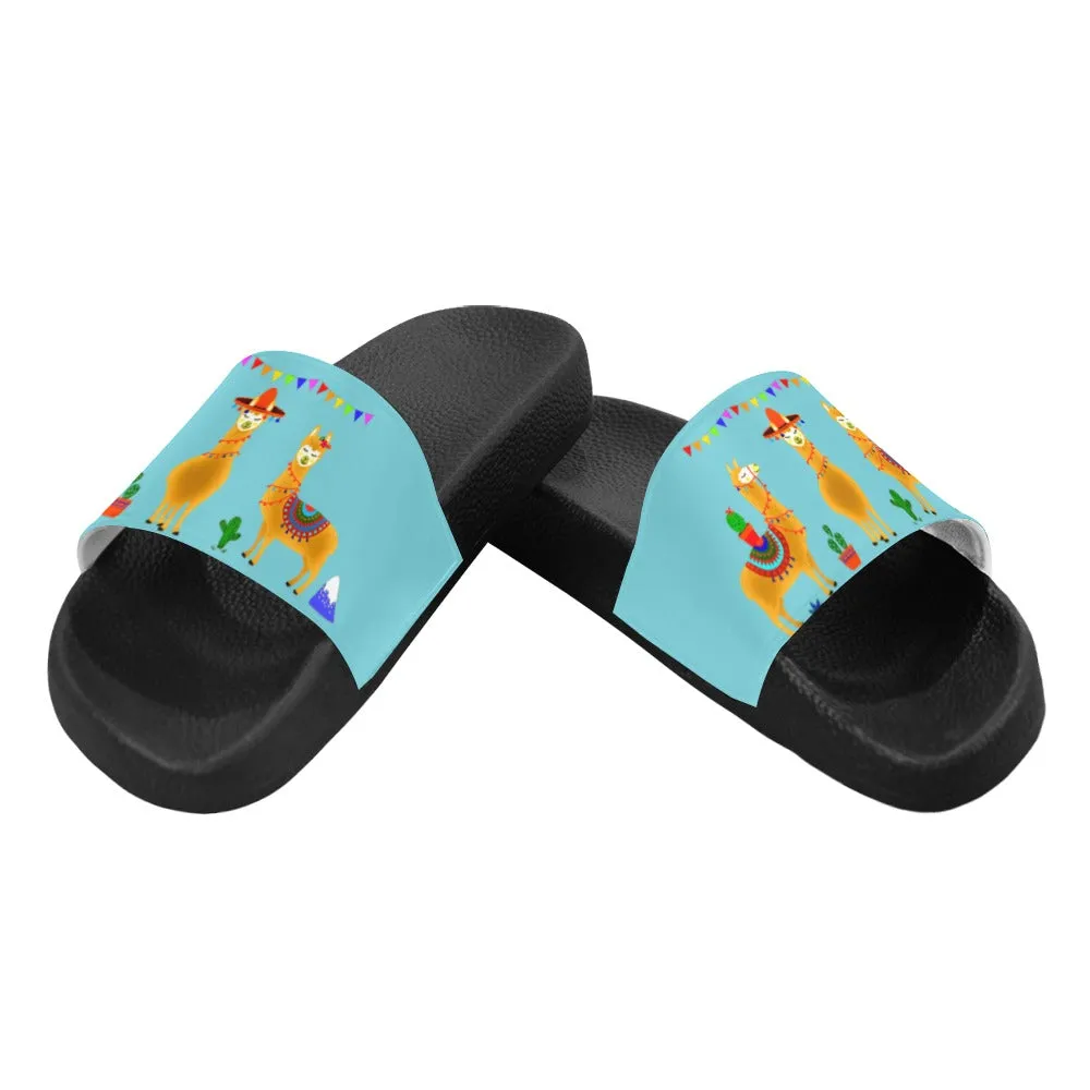 Llama Festival Men's Slide Sandals