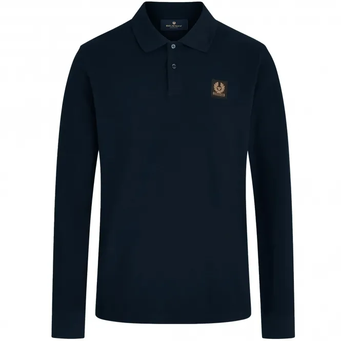 Long Sleeve Polo Shirt - Dark Ink