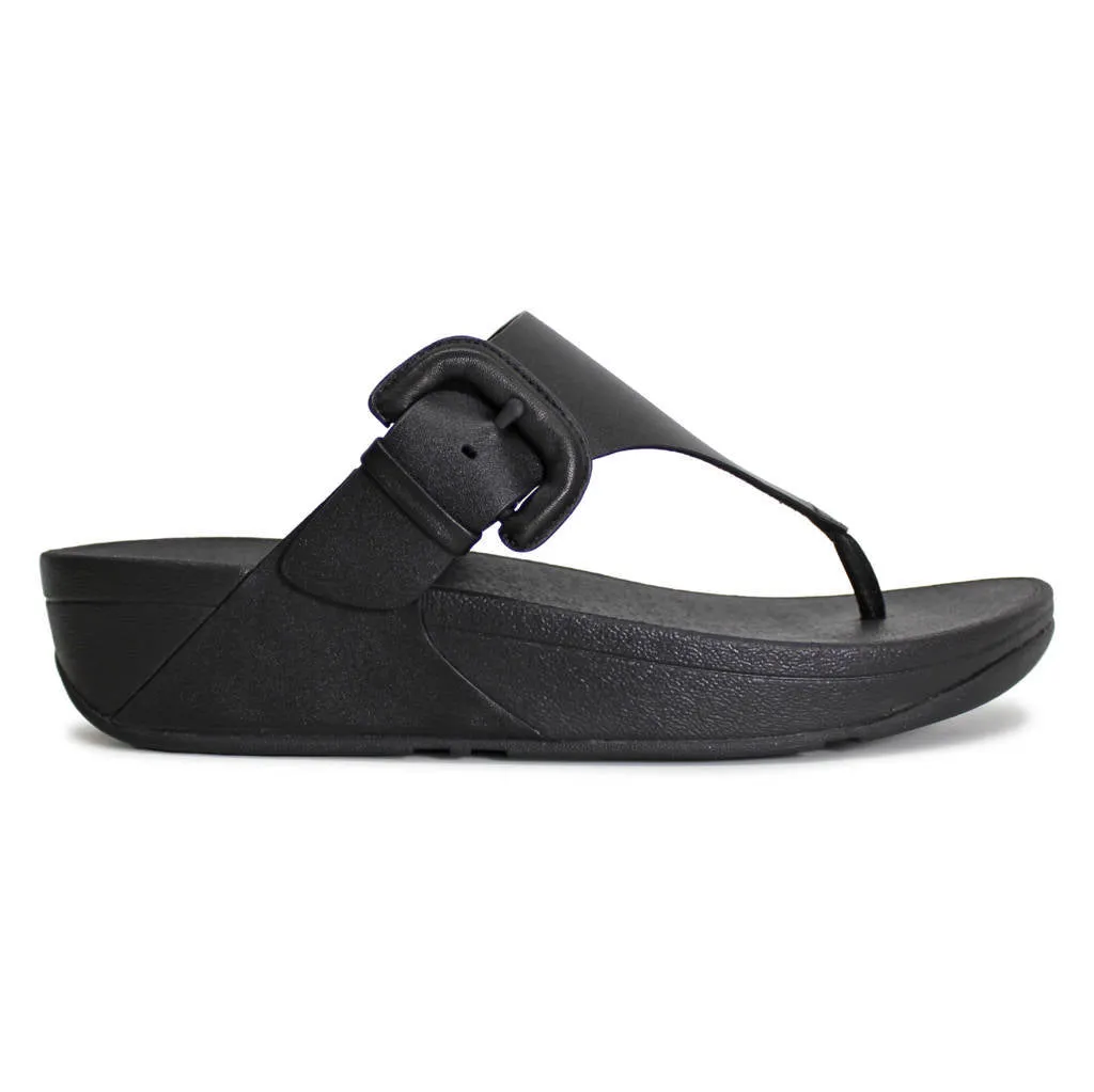 Lulu Covered Buckle Toe Post Leather Women's Toe Post Sandals