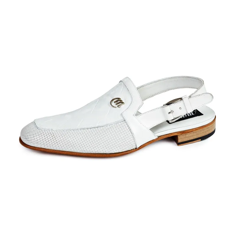 Mauri 4798 Venere Alligator & Calfskin Sandals White (Special Order)