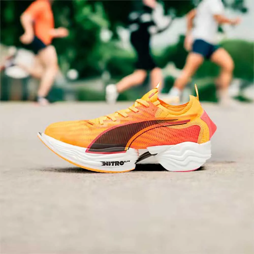 Men's FAST-R NITRO Elite 2 Running Shoe - Sun Stream-Sunset Glow-PUMA White - Regular (D)