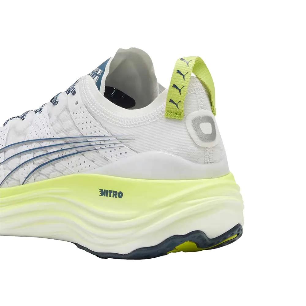 Men's Foreverrun Nitro Running Shoe - PUMA White/Ocean Tropic/Lime Pow - Regular (D)