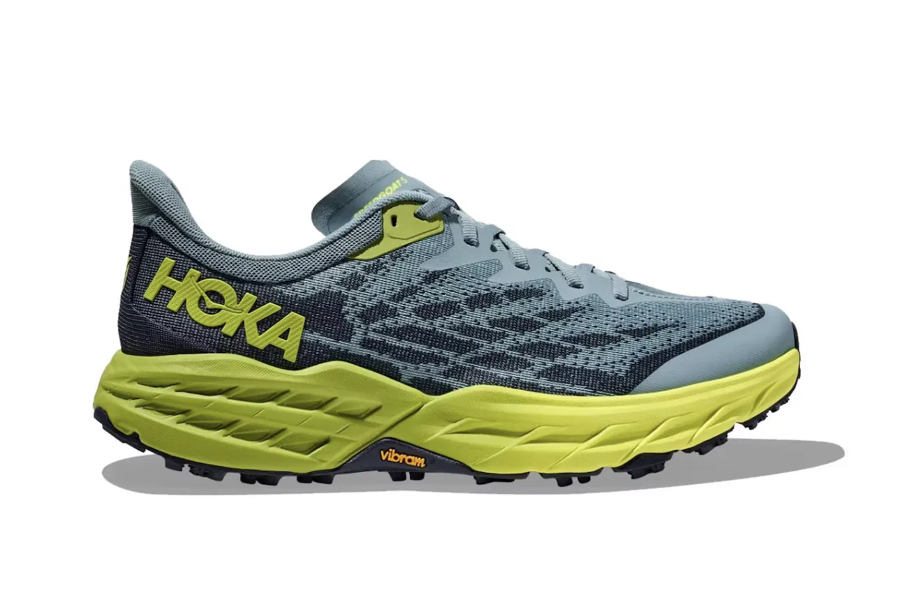 MEN'S HOKA SPEEDGOAT 5 | STONE BLUE / DARK CITRON