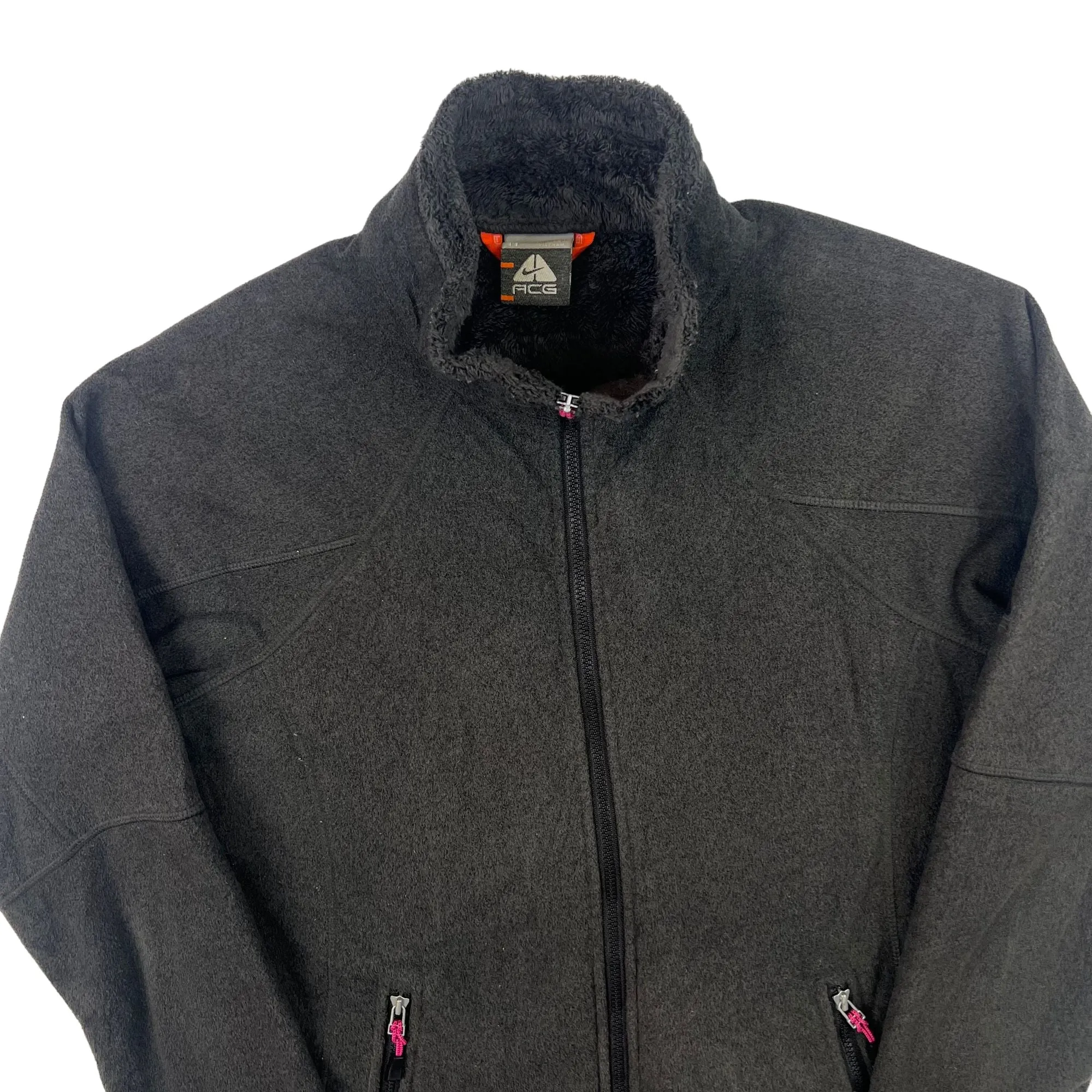 Nike ACG Soft Shell Fleece Lined Full-Zip Fleece Jacket Black