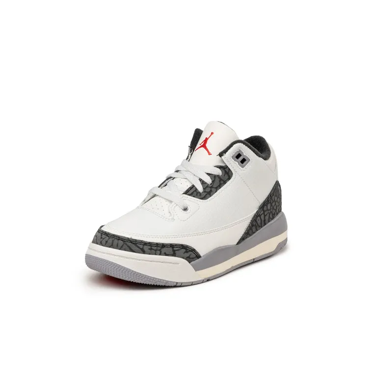 Nike Air Jordan 3 Retro *Cement Grey* *PS* Summit White / Fire Red / Cement Grey / Black