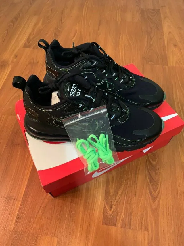 Nike air max 270 react black electric green