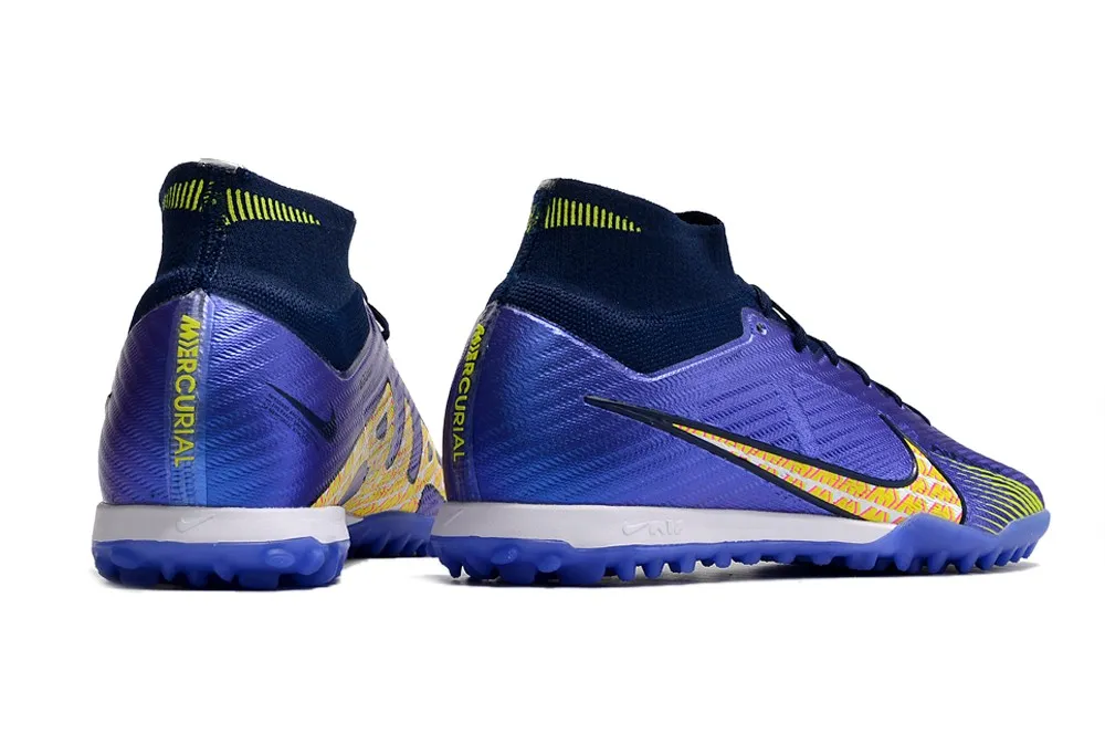 Nike Air Zoom Mercurial Superfly 9 Elite Turf - Purple Blue/Black/Yellow