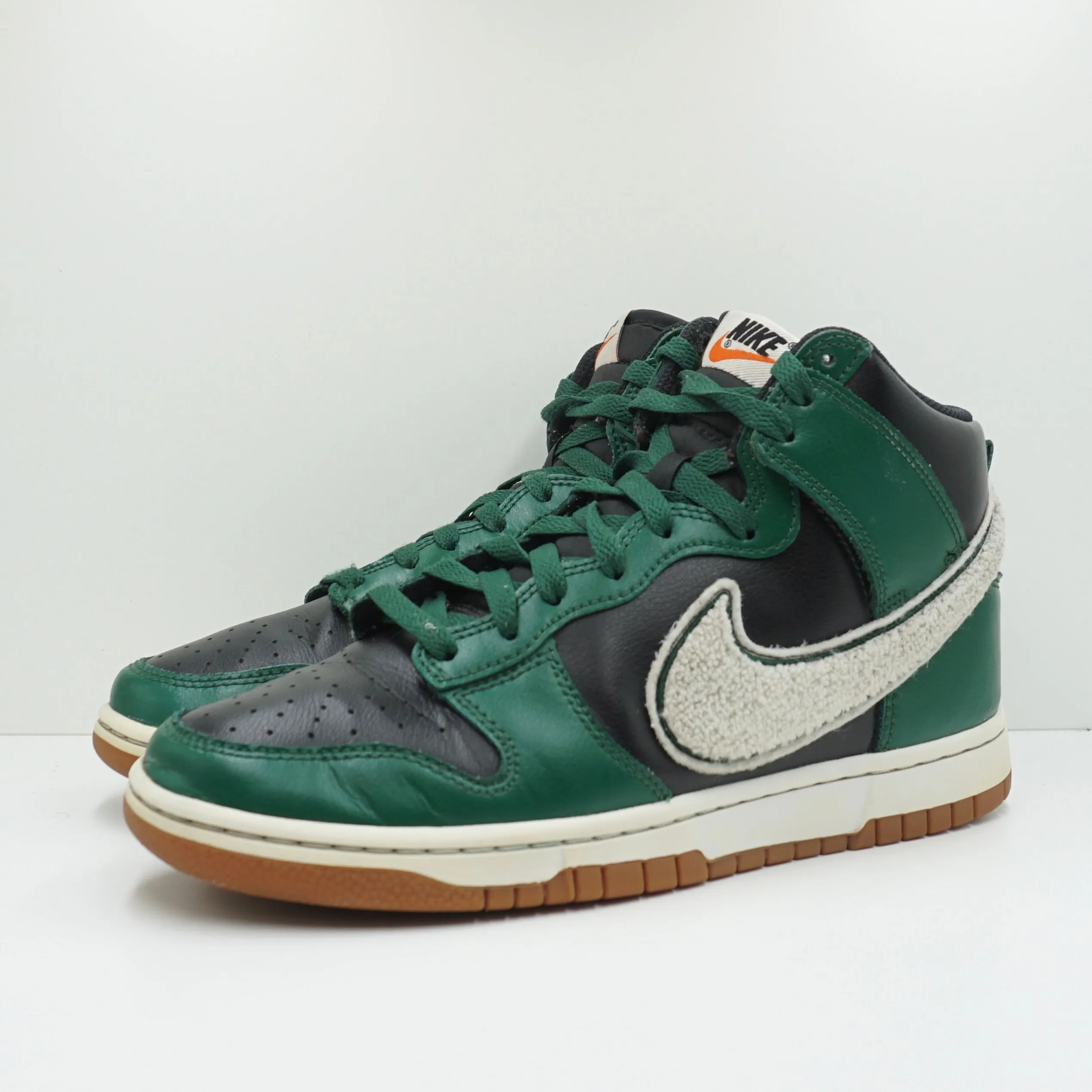 Nike Dunk High Chenille Swoosh Black Green