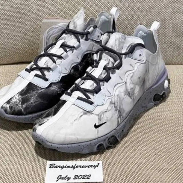 Nike react element 55 / kendrick lamar - size 10.5 - pure platinum - cj3312-001