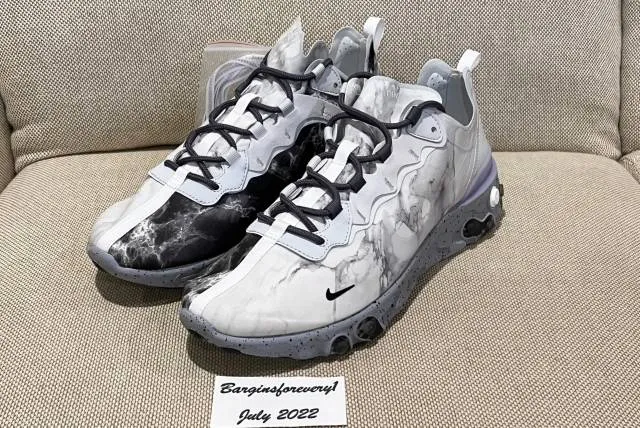 Nike react element 55 / kendrick lamar - size 10.5 - pure platinum - cj3312-001