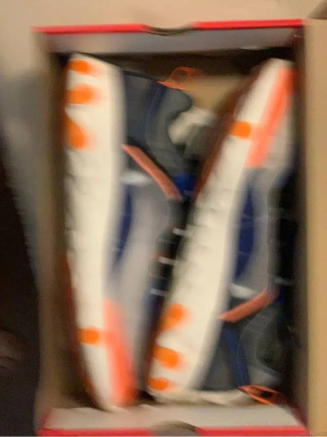 Nike react element 87 thunder blue/total orange